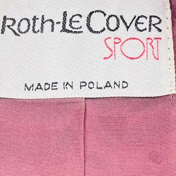 Vintage Roth Le Cover Blazer Jacket Red VELVET Festive Stretch Sz Large Poland - Picture 3 of 4
